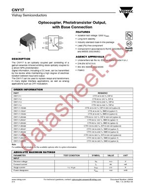 CNY17-1. datasheet  